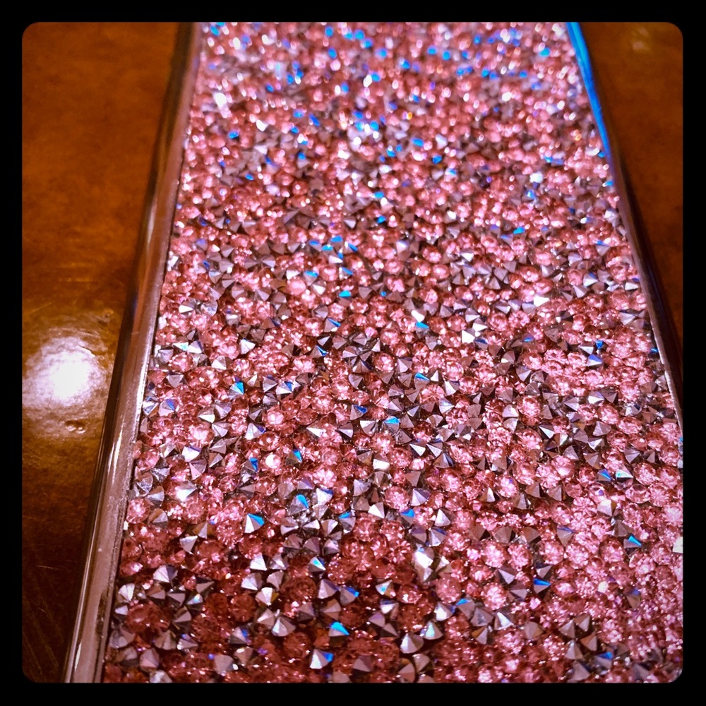 Pink and silver sparkly iPhone case- fits 6s